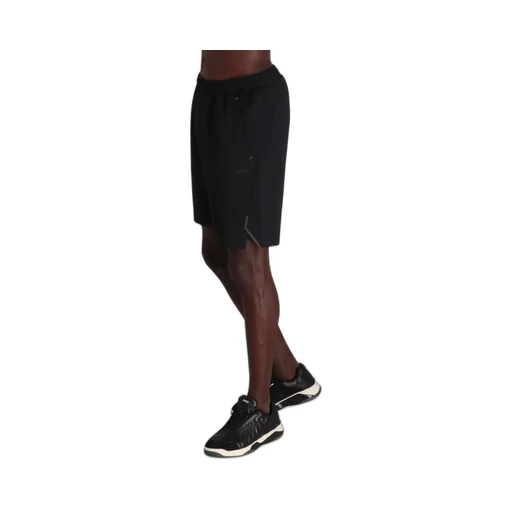 Elasticated-Waistband Track Shorts