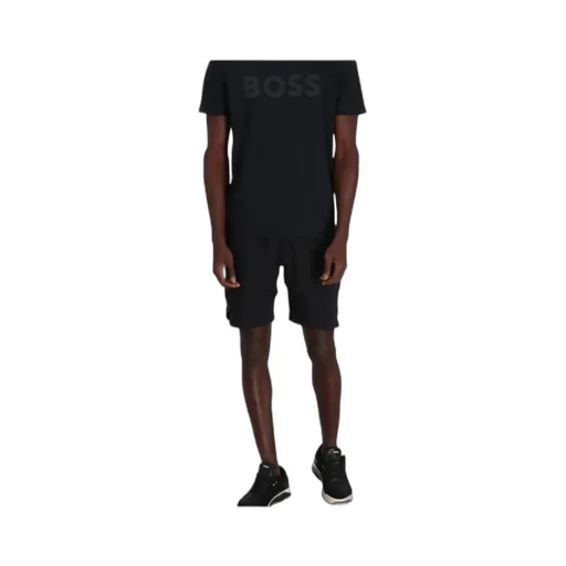 Elasticated-Waistband Track Shorts