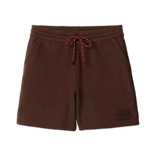 Miu Miu Drawstring Fleece Shorts