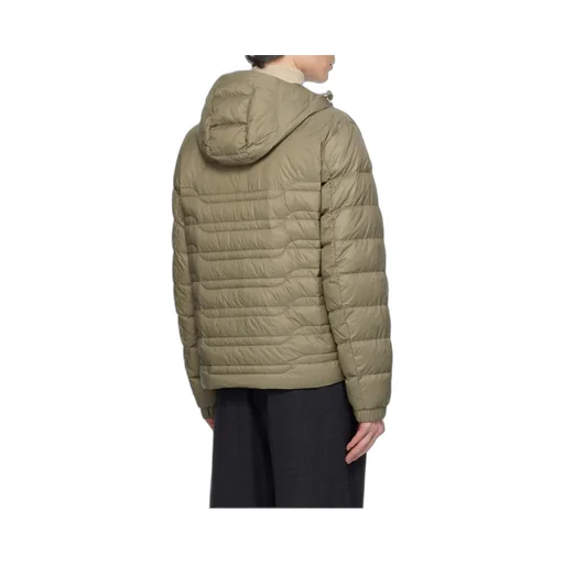 Aleso Hooded Geometric-Quilted Short Down Jacket