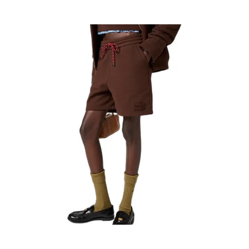 Miu Miu Drawstring Fleece Shorts