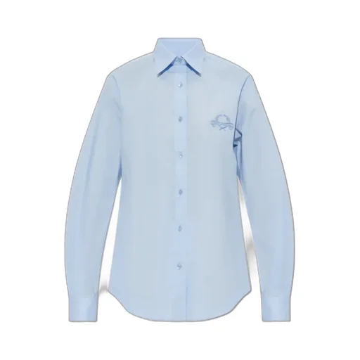 Moschino Logo Embroidered Button-Up Shirt