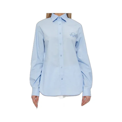 Moschino Logo Embroidered Button-Up Shirt