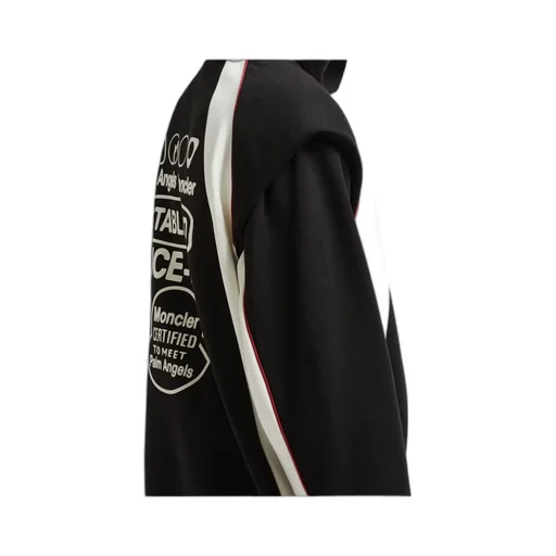 Moncler X Palm Angels Logo Patch Striped Hoodie