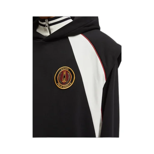Moncler X Palm Angels Logo Patch Striped Hoodie