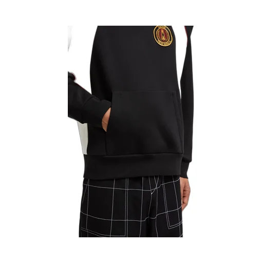 Moncler X Palm Angels Logo Patch Striped Hoodie