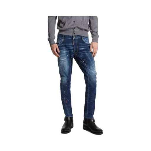 Dsquared2 Paint Splatter Distressed Skinny Jeans