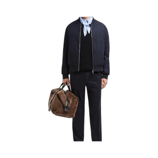 Villerest Reversible Cashmere Blend Down Bomber Jacket