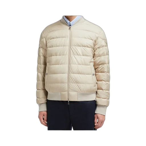 Villerest Reversible Cashmere Blend Down Bomber Jacket