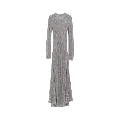 Long Sequin Knitted Dress