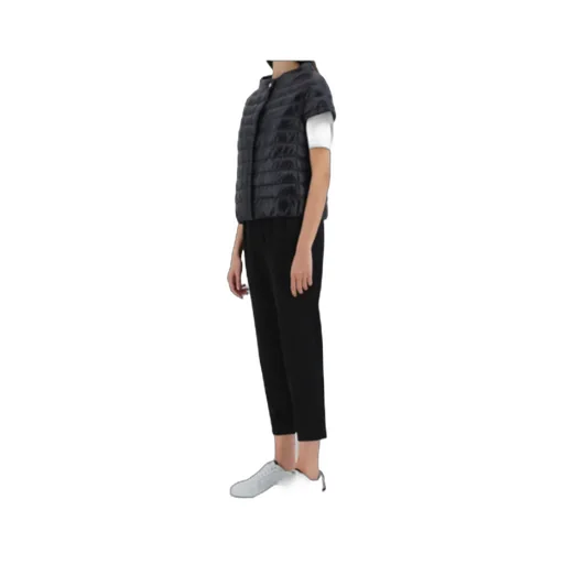 Snap-Button Short-Sleeved Down Jacket