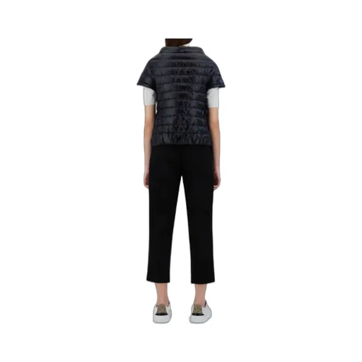 Snap-Button Short-Sleeved Down Jacket