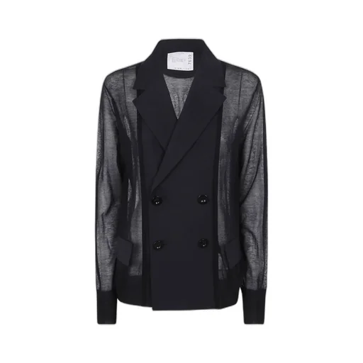 Sacai Double-Breasted Panelled Jacket