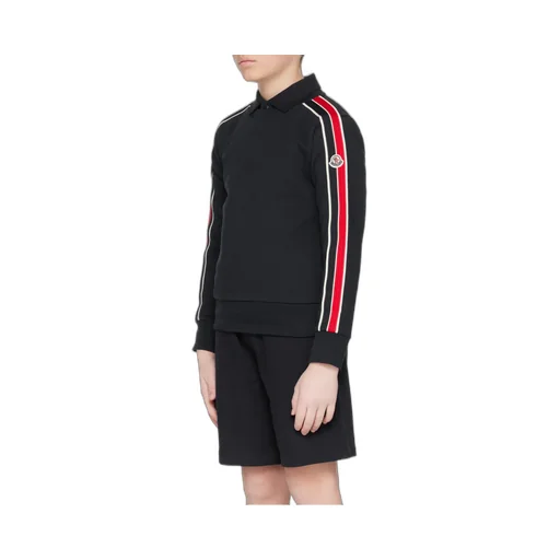 Moncler Enfant Logo Patch Stripe Detailed Sweater