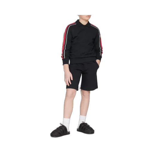 Moncler Enfant Logo Patch Stripe Detailed Sweater