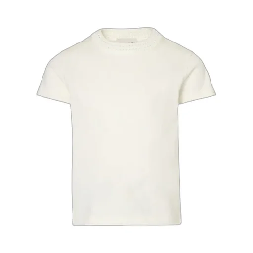 Crochet Accent Cotton T-Shirt