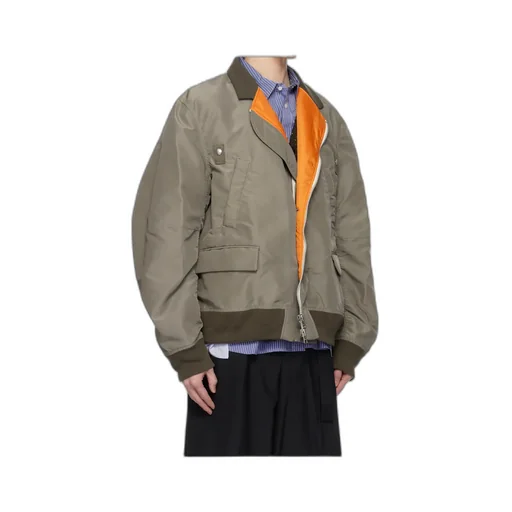 Classic-Collar Bomber Jacket
