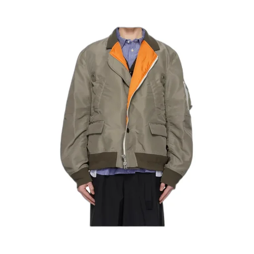 Classic-Collar Bomber Jacket