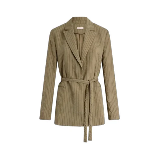 Liu Jo Striped Belted Blazer