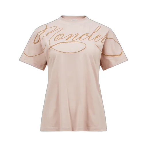 Moncler Embroidered Cursive Logo Crewneck T-Shirt