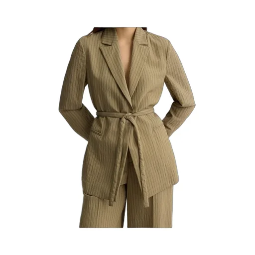 Liu Jo Striped Belted Blazer