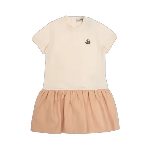Moncler Enfant Logo Patch Gathered Dress