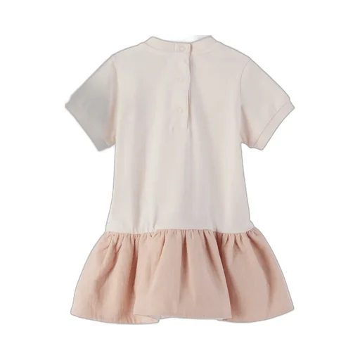 Moncler Enfant Logo Patch Gathered Dress