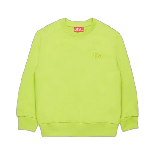 Diesel Kids Oval-D Logo Embroidered Oversized Sweatshirt
