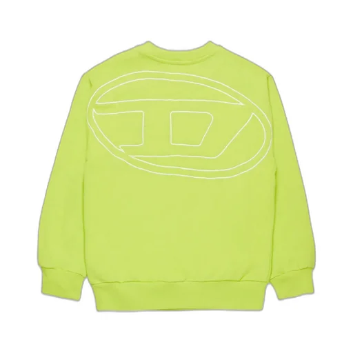 Diesel Kids Oval-D Logo Embroidered Oversized Sweatshirt