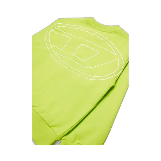 Diesel Kids Oval-D Logo Embroidered Oversized Sweatshirt