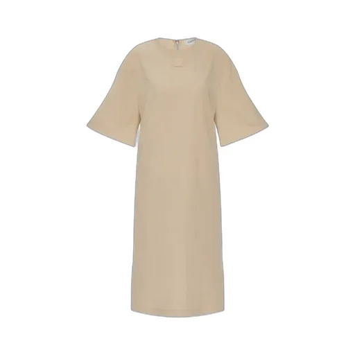Lanvin Satin Drawstring Waist Dress