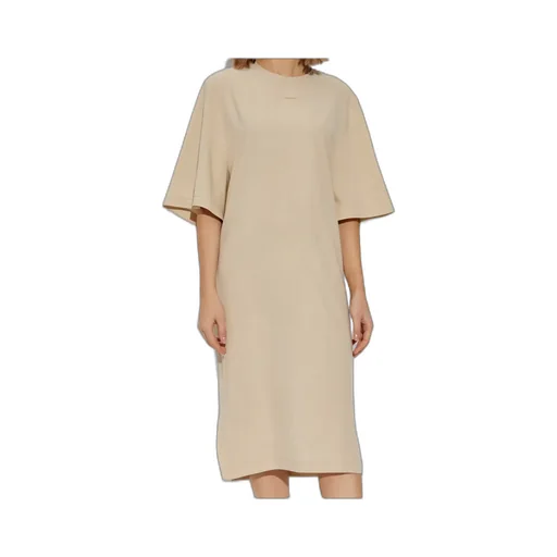 Lanvin Satin Drawstring Waist Dress