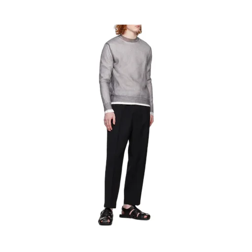 Elastic-Waist Wool Trousers