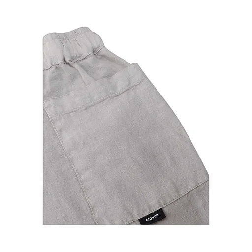 Aspesi Kids Logo Tag Elasticated Waistband Trousers