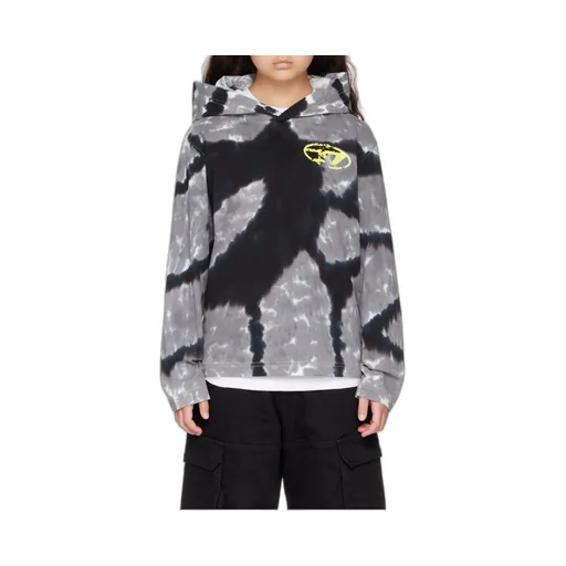 Diesel Kids Oval-D Logo Tie-Dyed Hoodie