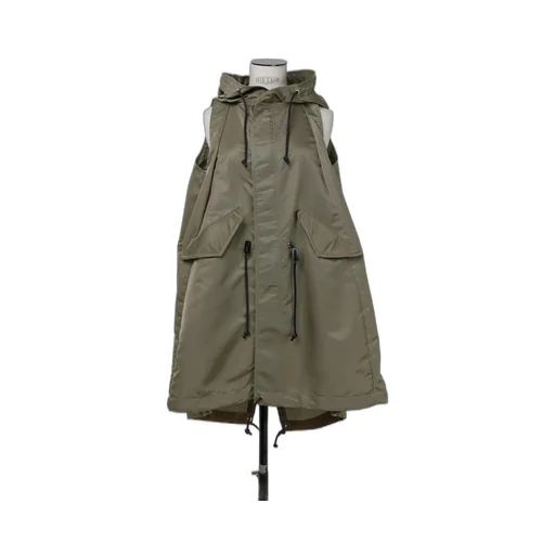 Sacai Drawstring Hem Hooded Vest