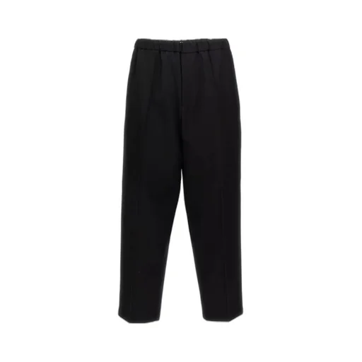 Elastic-Waist Wool Trousers