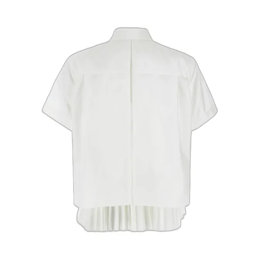 Sacai Striped Pleated Detail Shirt