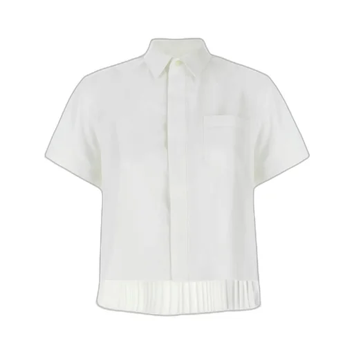 Sacai Striped Pleated Detail Shirt