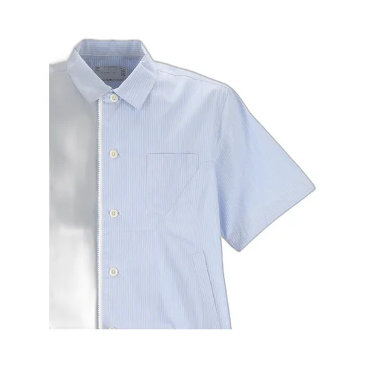 Sacai Striped Short-Sleeved Poplin Shirt
