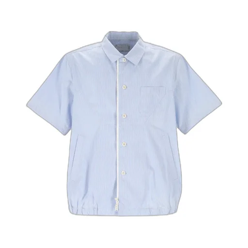 Sacai Striped Short-Sleeved Poplin Shirt