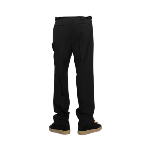 Lanvin Slide-Buckle Belted Trousers
