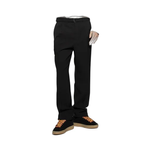Lanvin Slide-Buckle Belted Trousers