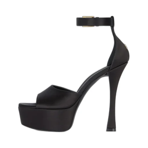 4G Liquid Platform Sandals In Satin