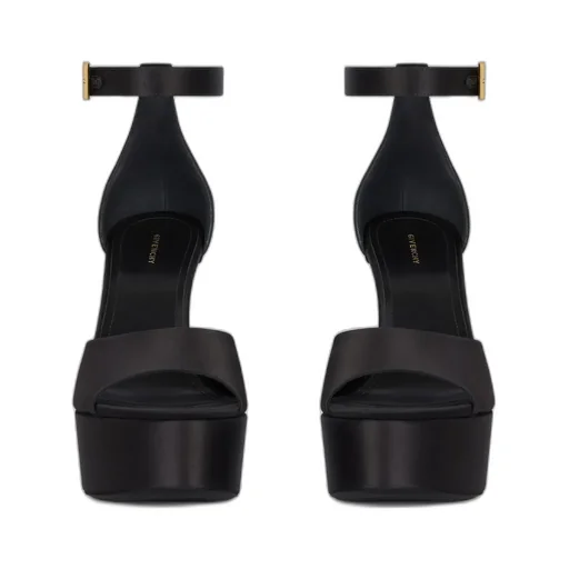 4G Liquid Platform Sandals In Satin