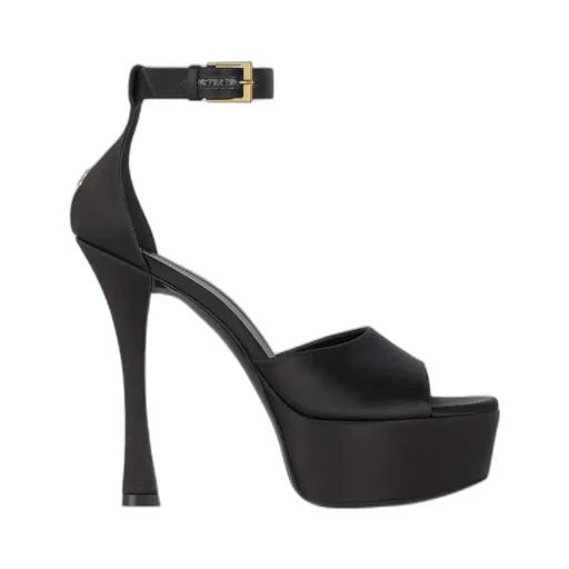 4G Liquid Platform Sandals In Satin