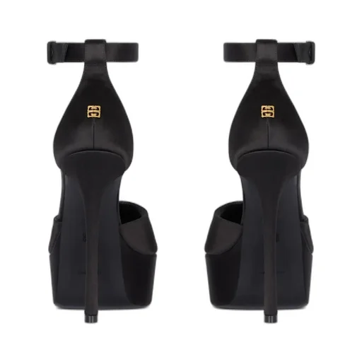 4G Liquid Platform Sandals In Satin