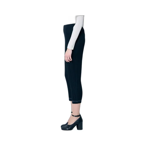 Pleated Cropped Trousers