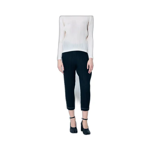 Pleated Cropped Trousers
