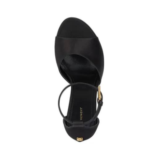4G Liquid Platform Sandals In Satin